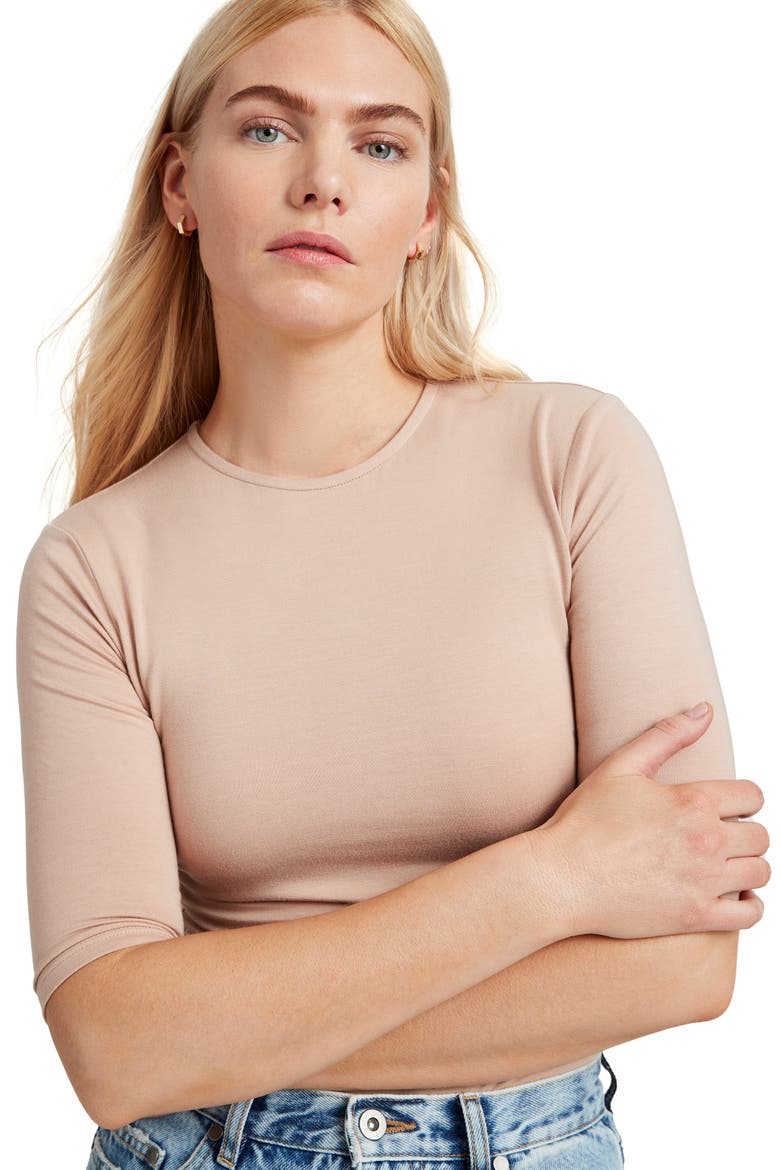 Frankie Jersey Top, Alternate, color, LIGHT BEIGE