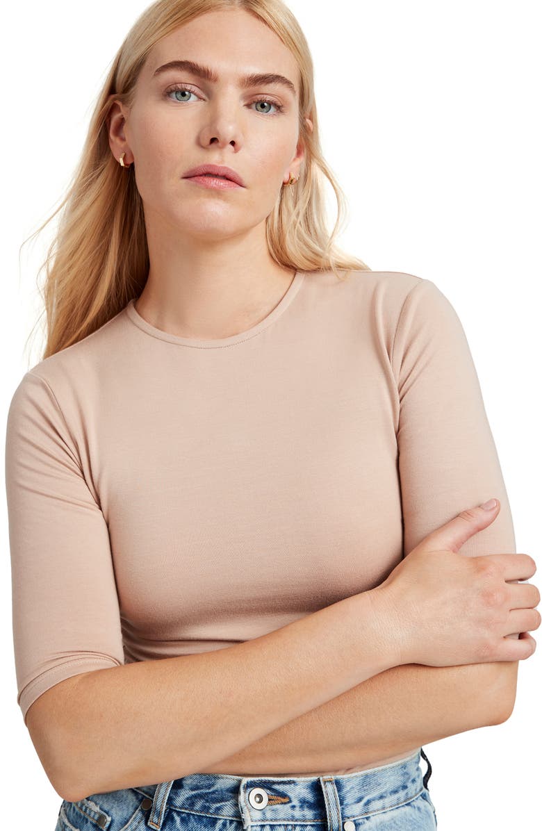 Marcella Frankie Jersey Top, Alternate, color, Light Beige