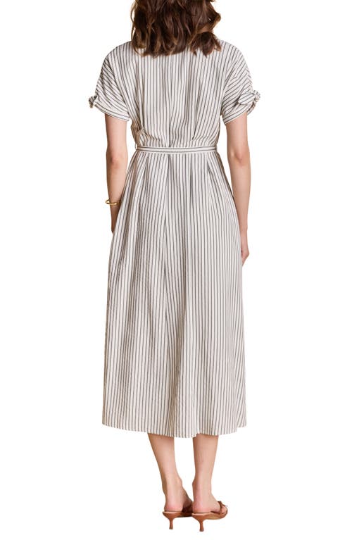 ENGLISH FACTORY ENGLISH FACTORY STRIPE MIDI SHIRTDRESS
