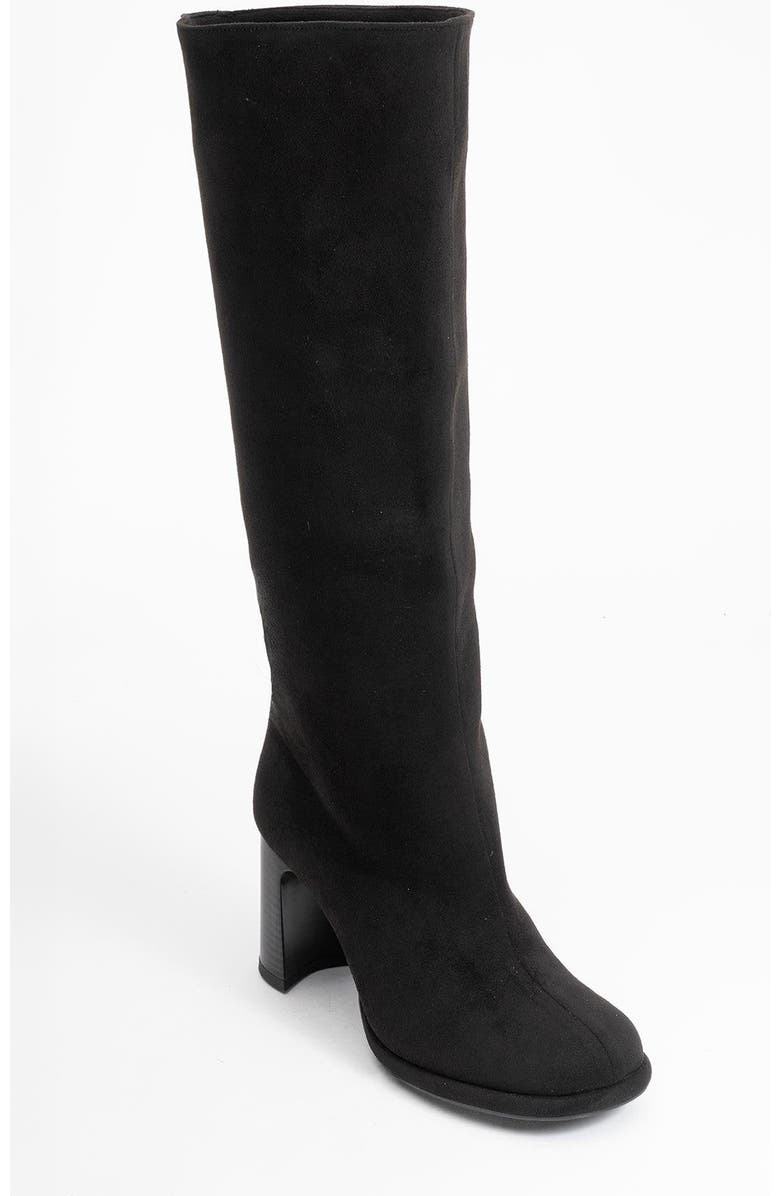 Prologue Shoes Josette Block Heel Knee High Boot, Main, color, Black Suede Faux Leather