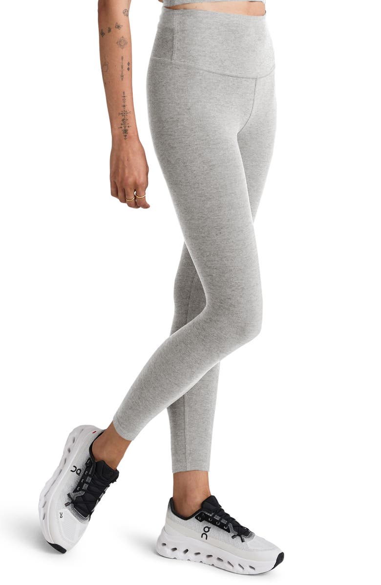Beyond Yoga Space Dye Spin Out Leggings, Alternate, color, Silver Mist