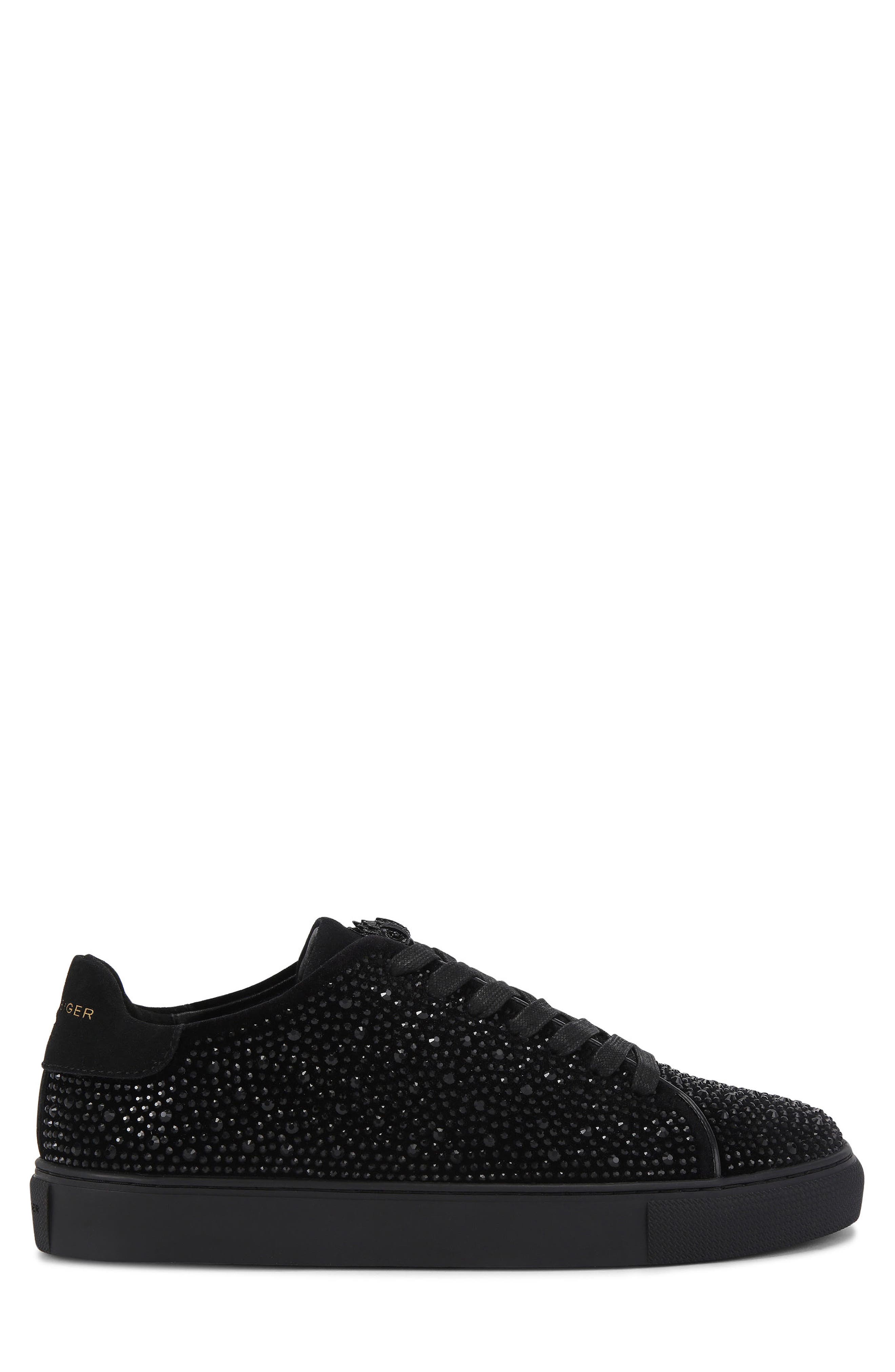 Kurt Geiger London Lennon Crystal Low Top Sneaker, Alternate, color, Black