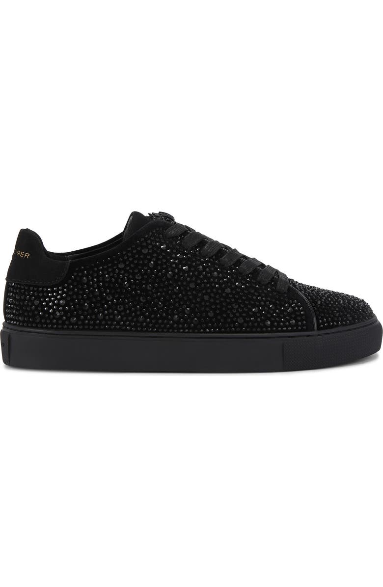 Kurt Geiger London Lennon Crystal Low Top Sneaker, Alternate, color, Black