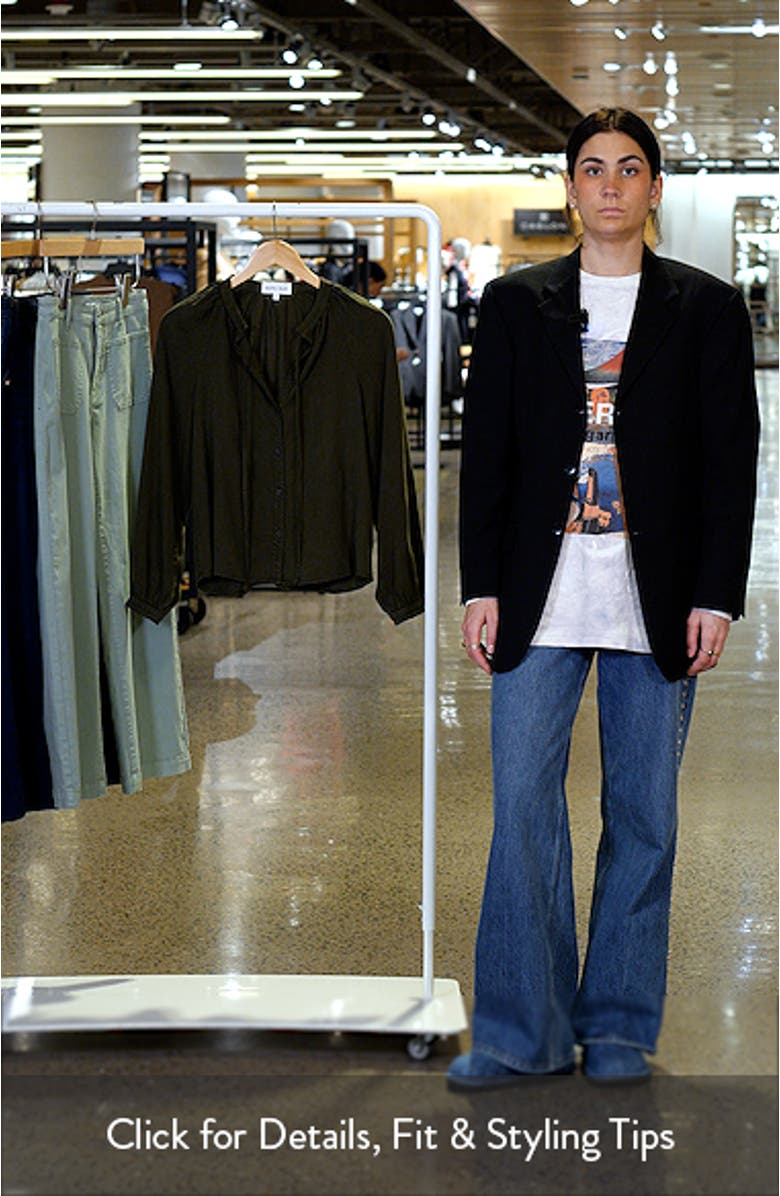 Raglan Sleeve Button-Up Top, sales video thumbnail