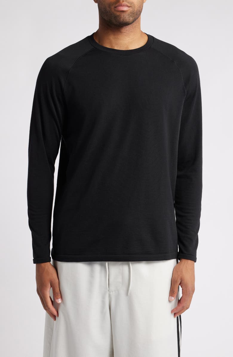 Y-3 Engineered Running Long Sleeve T-Shirt, Main, color, 
