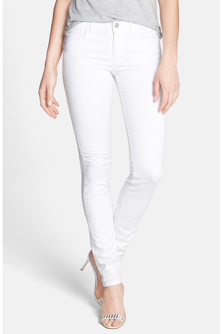 'Spotless' Skinny Jeans, Main, color, WHITE