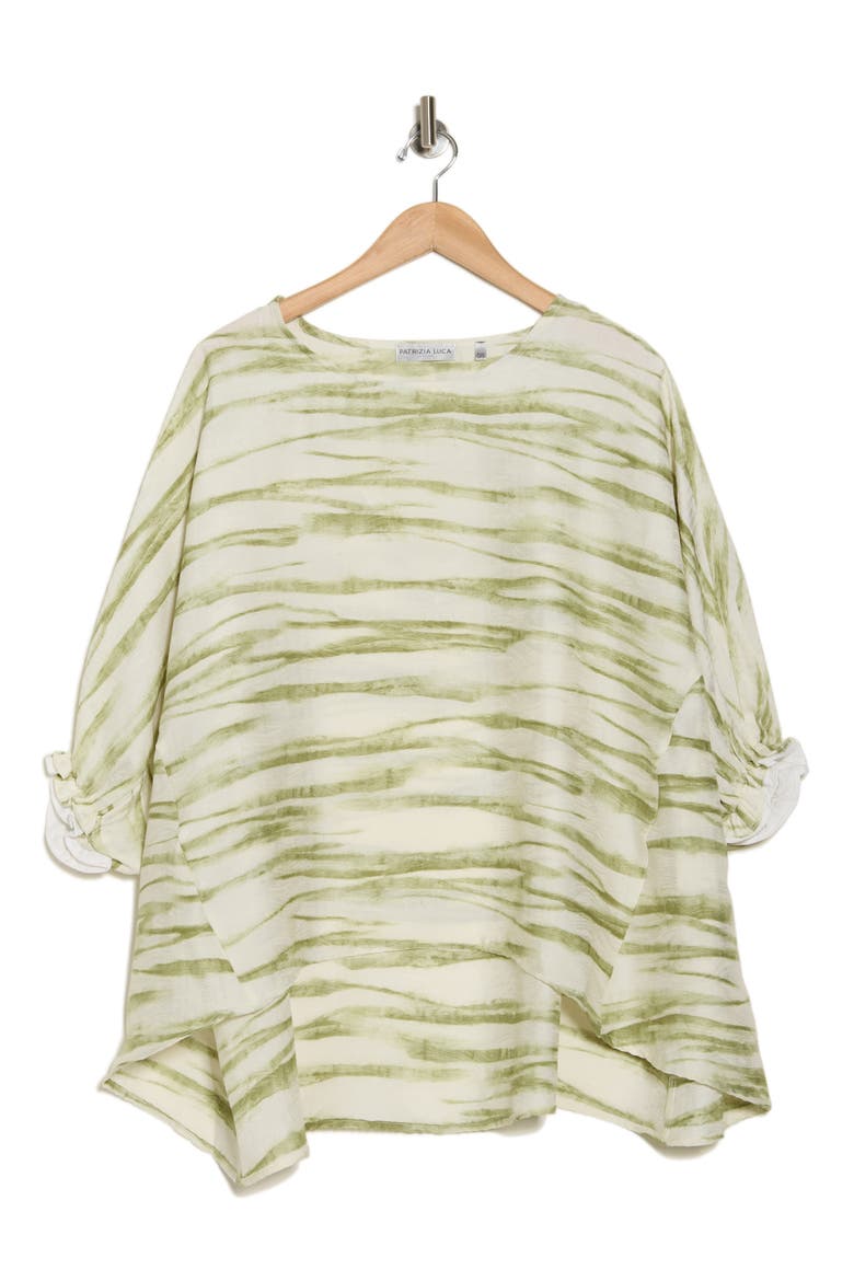 Boxy Asymmetric Tunic, Alternate, color, LIME