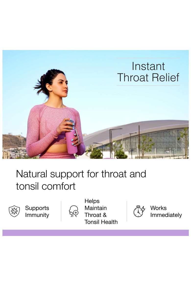 Throat & Tonsil Spray for Throat Support and Immunity, Plant-Based Formula, Gluten-Free, Alternate, color, Brown