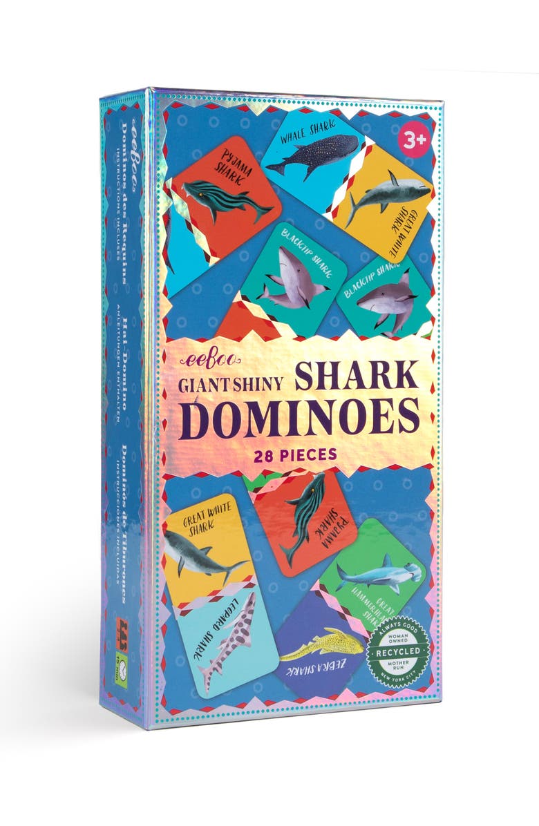 eeBoo Shark Dominos, Main, color, Multi