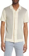 rag & bone Harvey Short Sleeve Knit Button-Up Camp Shirt