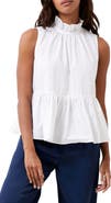 French Connection Rhodes Peplum Poplin Top