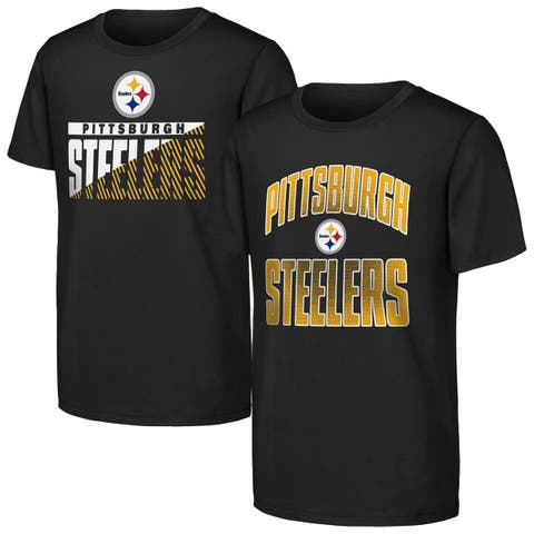 Youth Outerstuff  Black Pittsburgh Steelers Never Quit 2-Pack T-Shirt Set