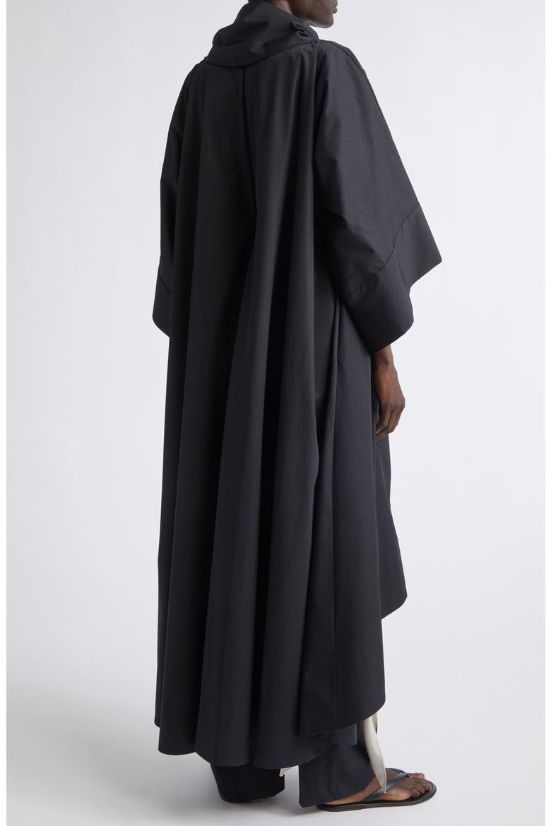 Hugo Starched Cotton Poplin Summer Cloak, Alternate, color, BLACK