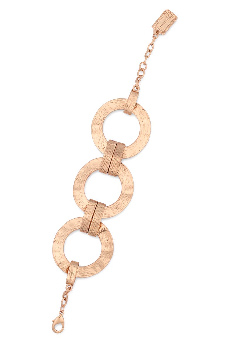 Round Link Bracelet, Main, color, ROSE GOLD