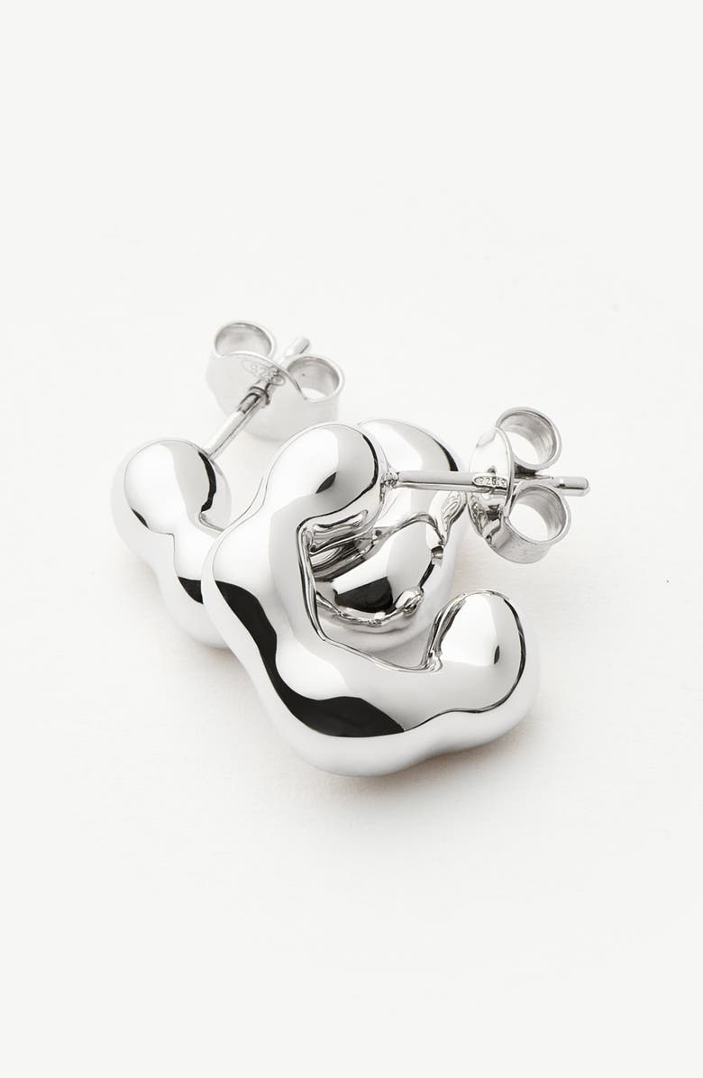 Missoma x Eny Lee Parker Puffy Mini Hoop Earrings, Alternate, color, Silver