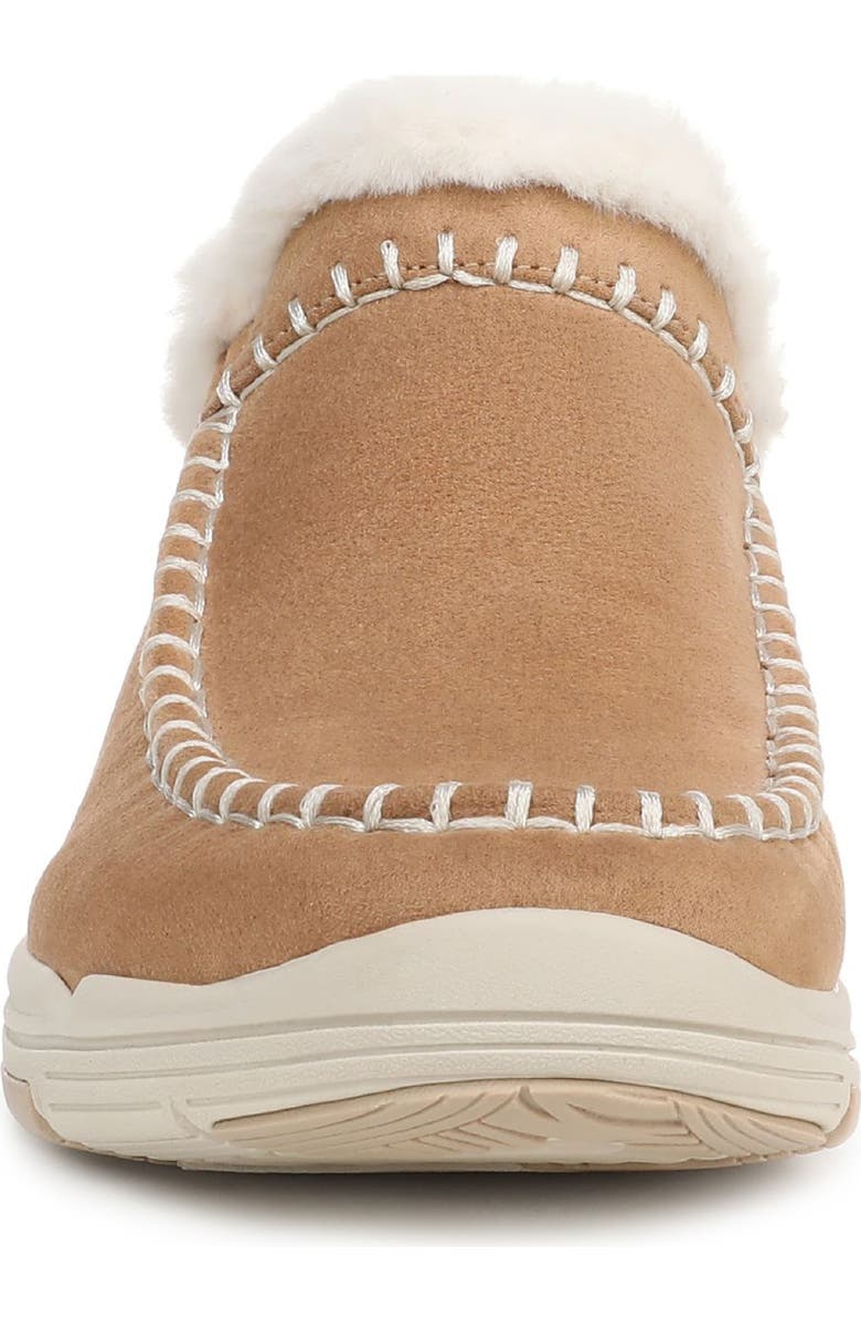 Rykä Arrow Faux Fur Trim Slip-On Bootie, Alternate, color, Honey Brown