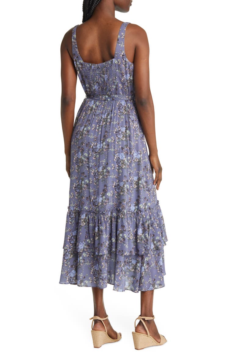 Michelada Floral Print Midi Dress, Alternate, color, NAVY MLTI
