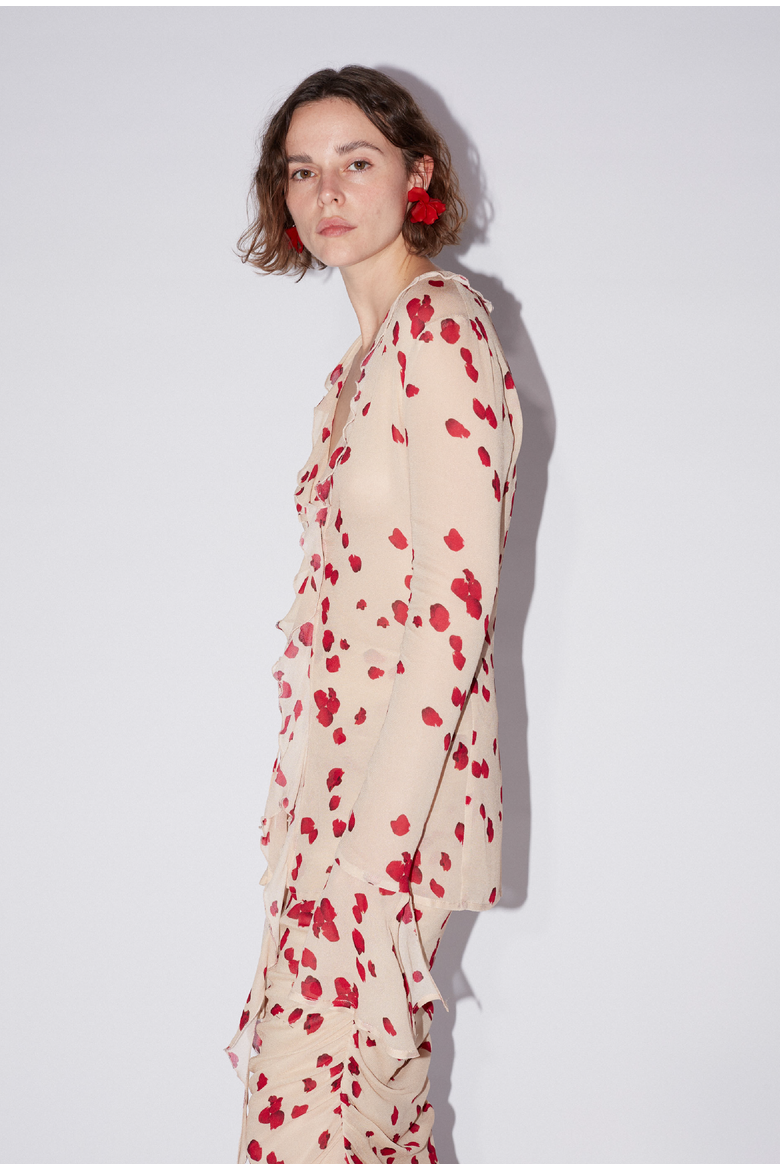 Rose Chiffon Top, Alternate, color, Nude Rose