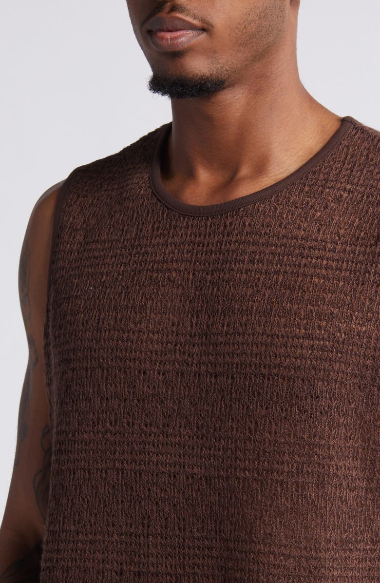 JUNGLES Loose Knit Vest, Alternate, color, Brown