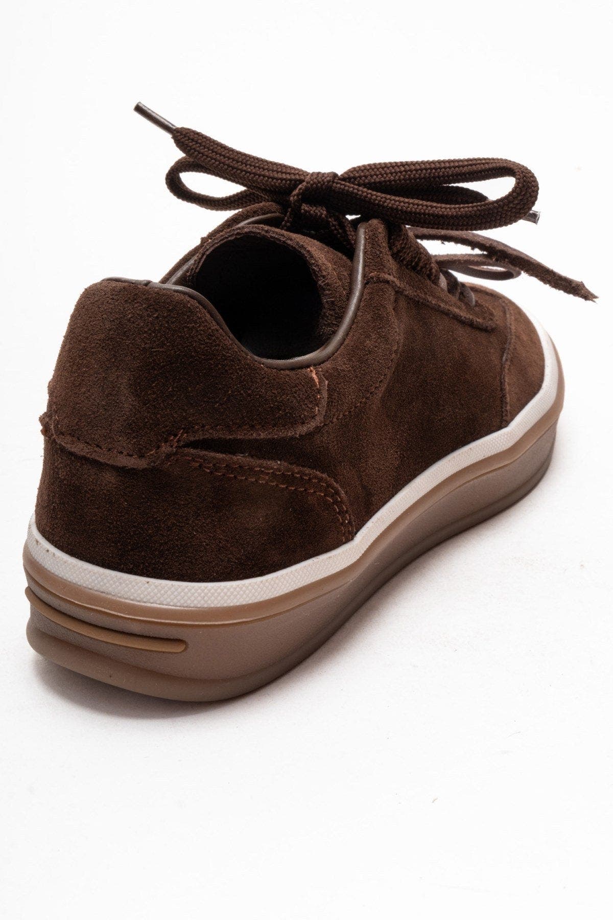 Forever & Always Shoes Melle Leather Sneaker, Alternate, color, Brown Suede