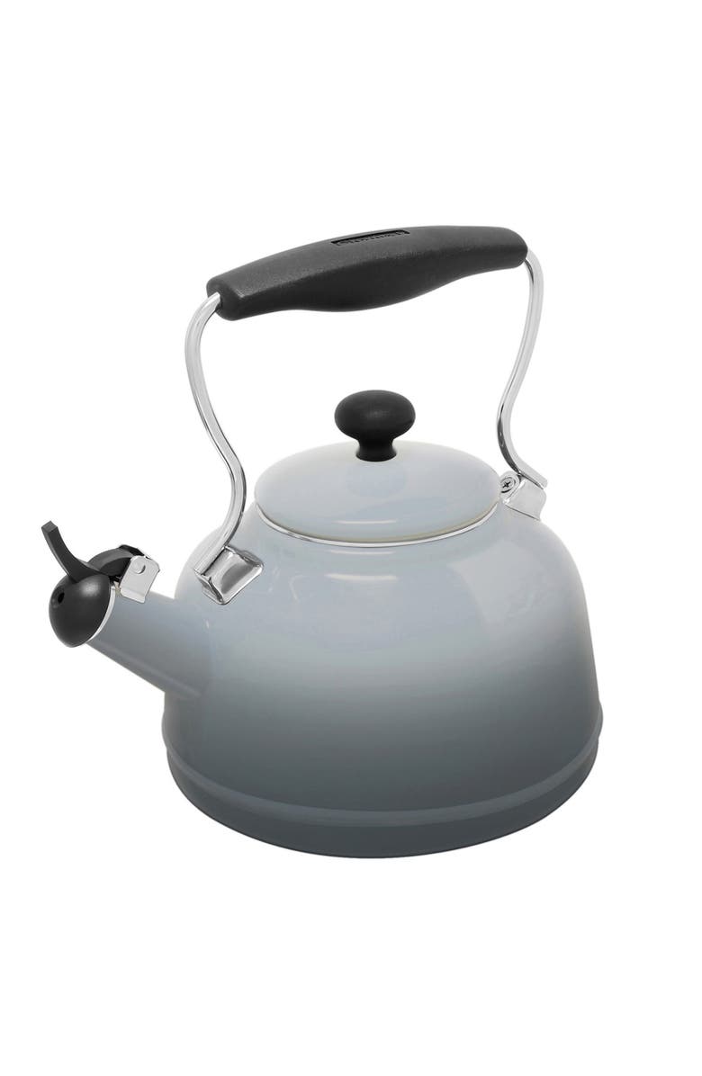 CHANTAL Vintage 1.7-Quart Enamel-on-Steel Teakettle, Main, color, Fade Gray