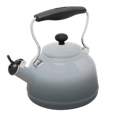 Vintage 1.7-Quart Enamel-on-Steel Teakettle