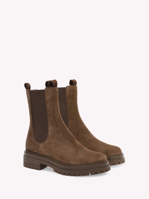 Gianvito Rossi Chester Elasticated-panels Boots In Brown
