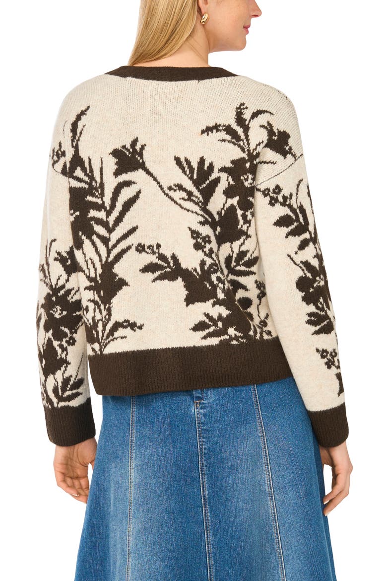 V-Neck Cardigan, Alternate, color, CHOCOLATE