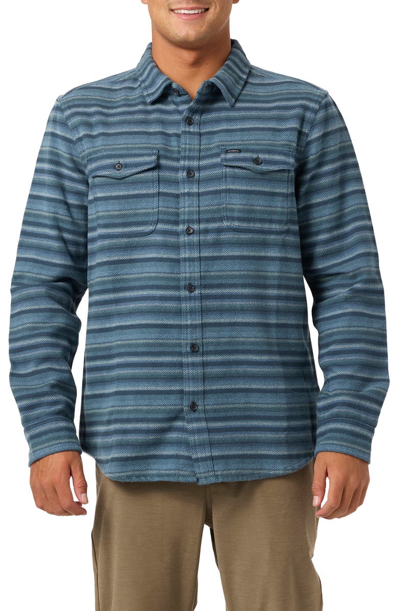 O'Neill Richmond Flannel Button-Up Shirt, Main, color, Citadel