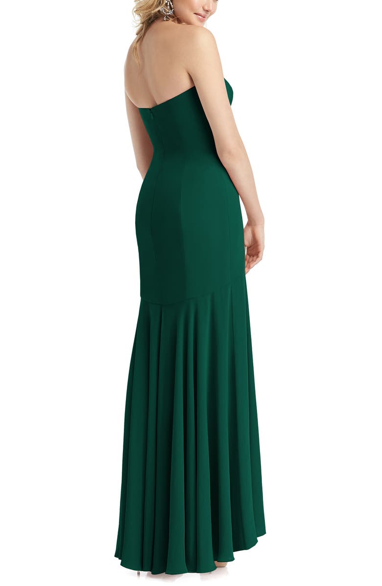 After Six Strapless High/Low Matte Chiffon Gown, Alternate, color, 