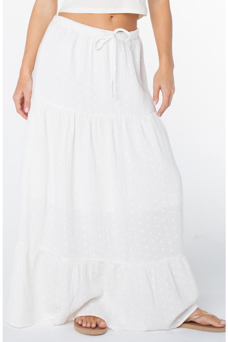 Roxy Side Street Tiered Cotton Maxi Skirt (Women) | Nordstrom
