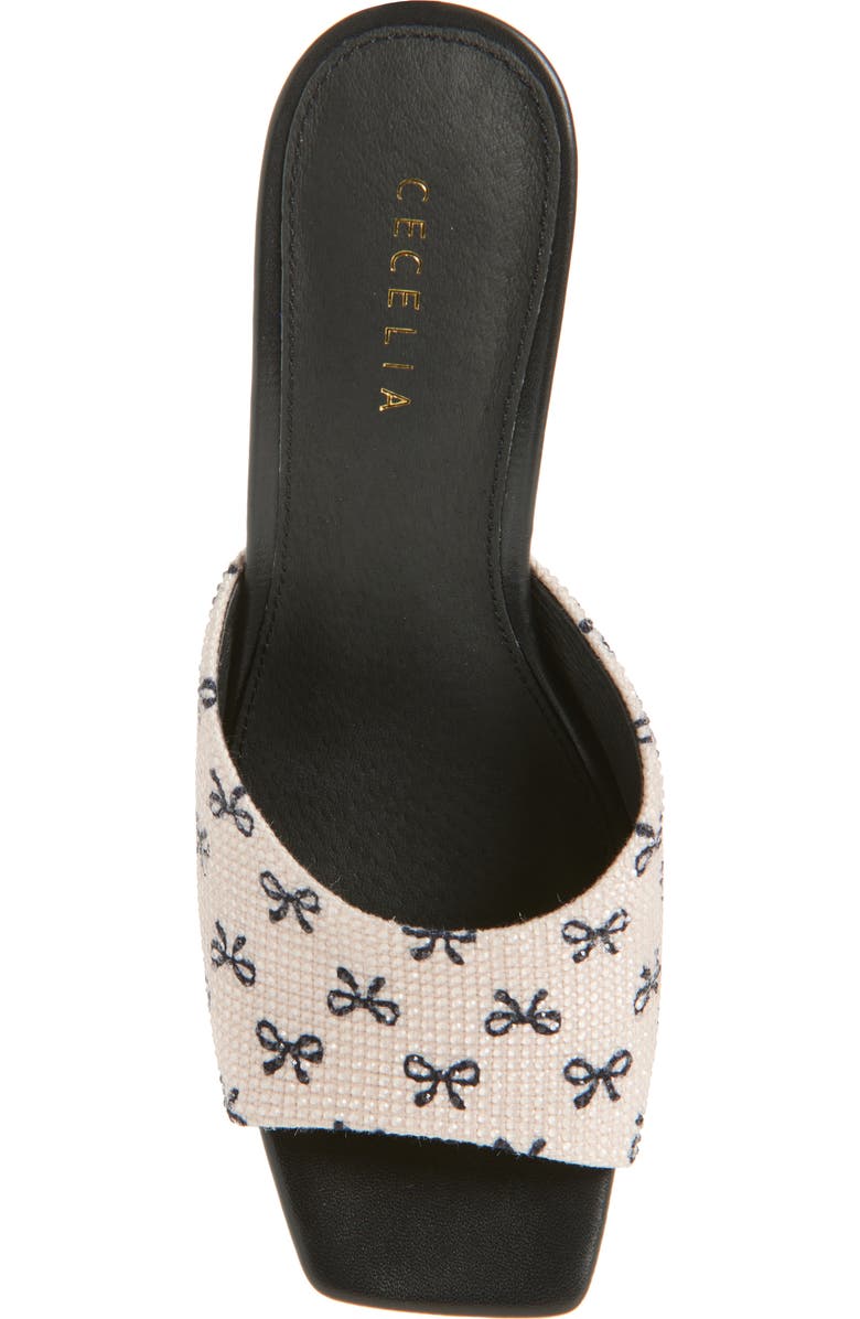 Cecelia New York Cadsbury Sandal, Alternate, color, Oat/ Black Bow