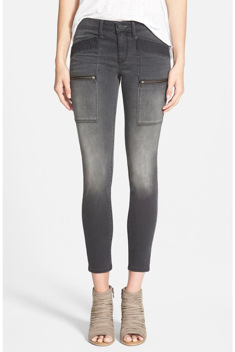Treasure&Bond Ankle Skinny Jeans, Main, color, JET GREY WORN
