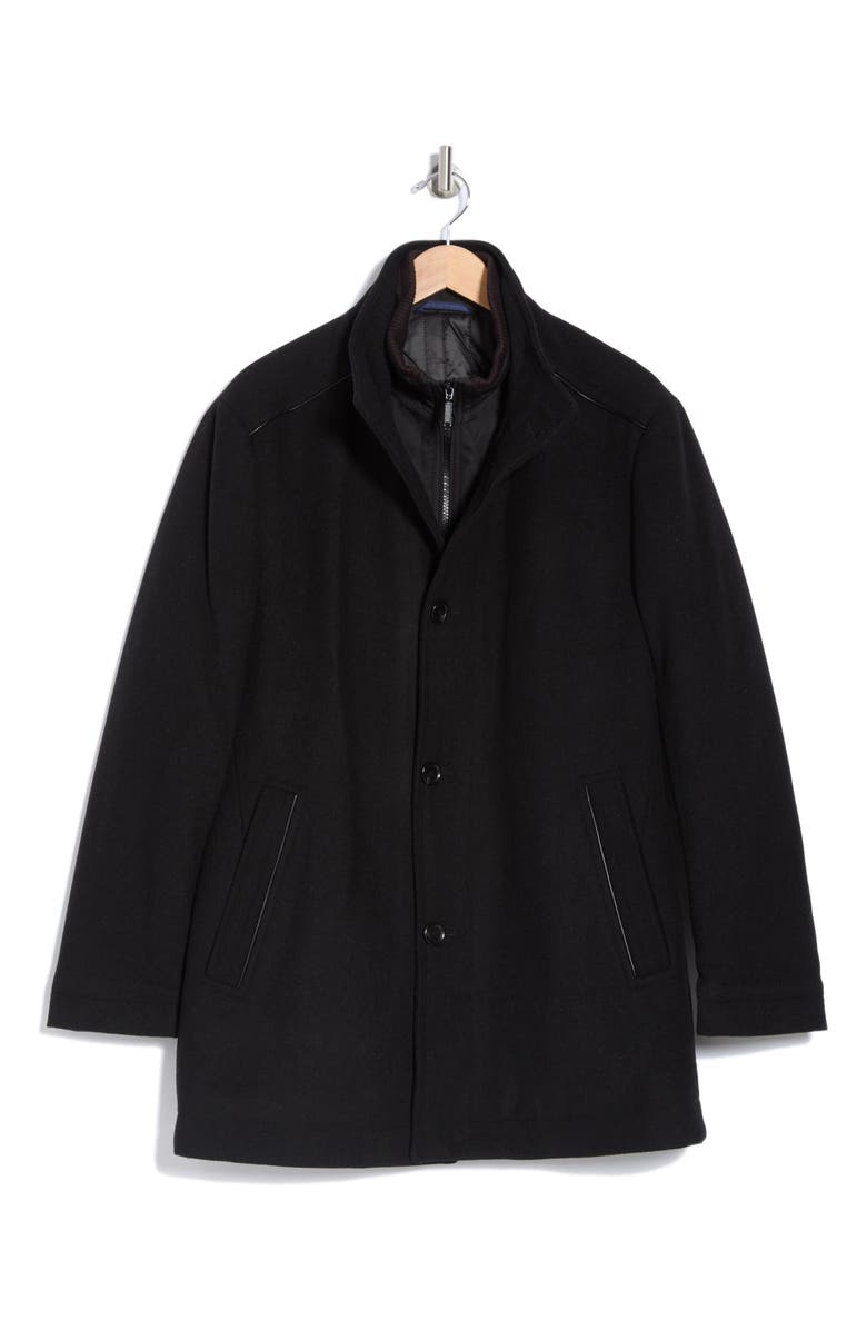 English Laundry Wool Blend Coat with Bib, Alternate, color,