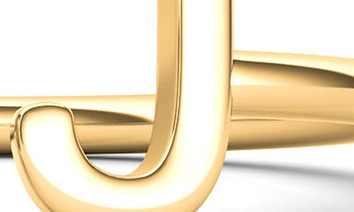 Hautecarat Lab Grown Diamond Letter Ring In 18k Yellow Gold - J