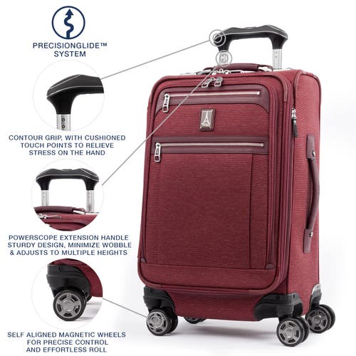 Travelpro Platinum Elite Softside Expandable Carry-on 21-inch Luggage In Bordeaux Red