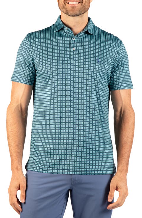 Square Geo Printed Performance Polo