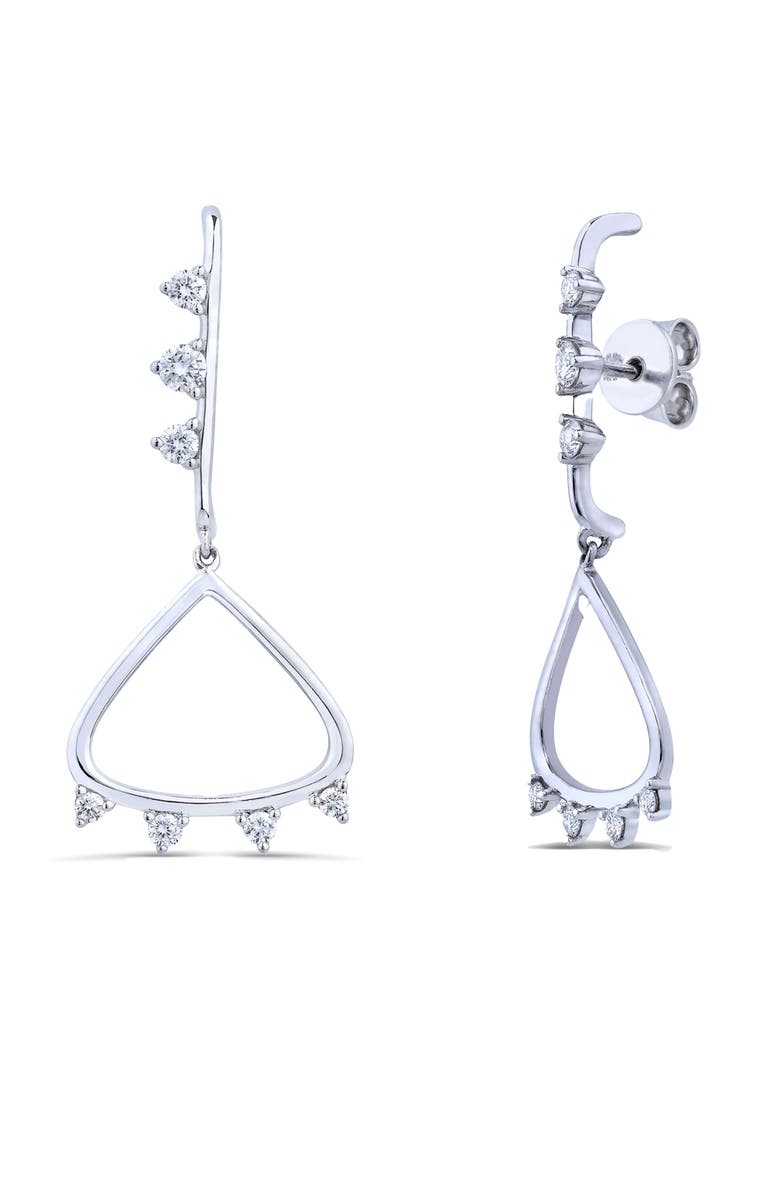 Seed2Stone Mic Drop Earrings, Main, color, Silver