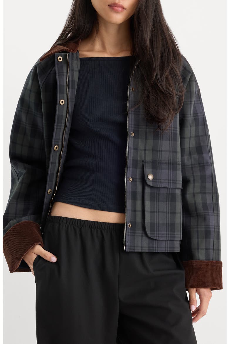 The Heritage Jacket, Main, color, NAVY AND GREEN PLAID