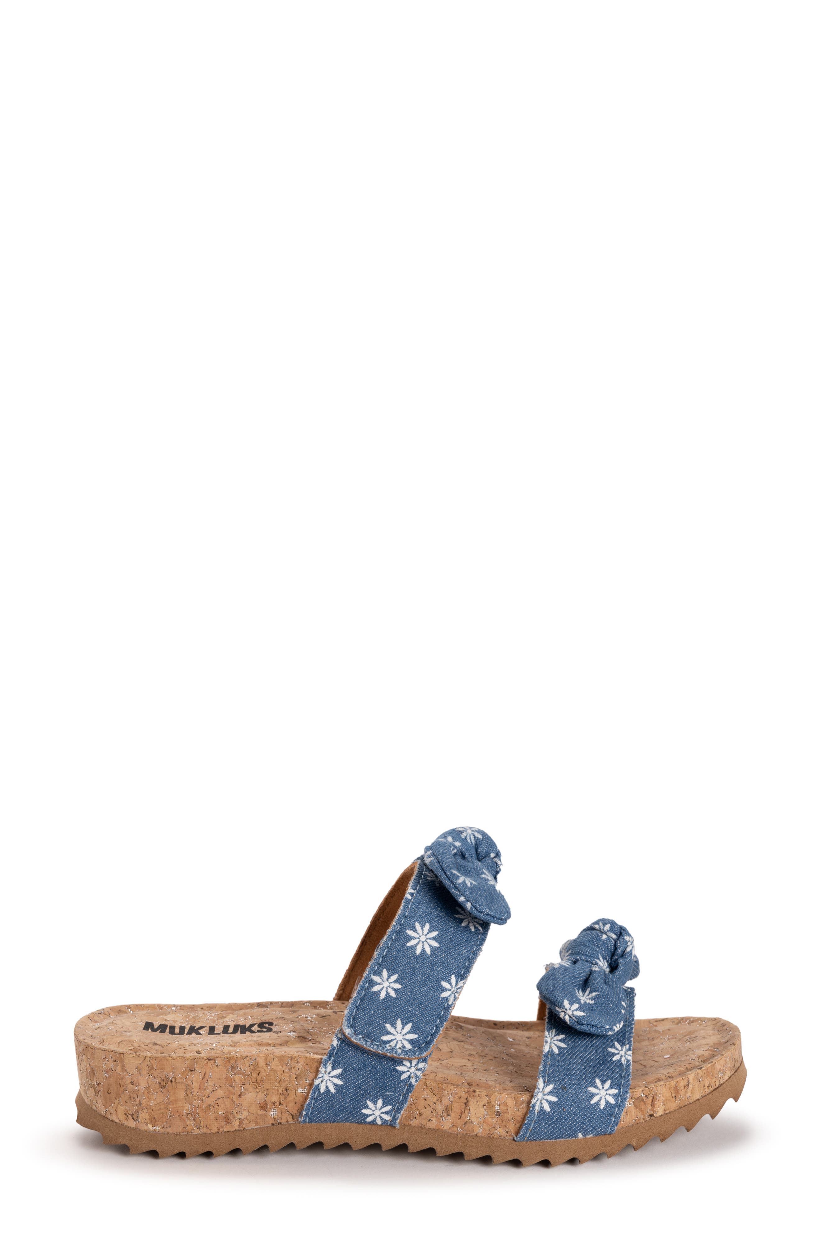 MUK LUKS Posie Platform Sandal, Alternate, color, Denim