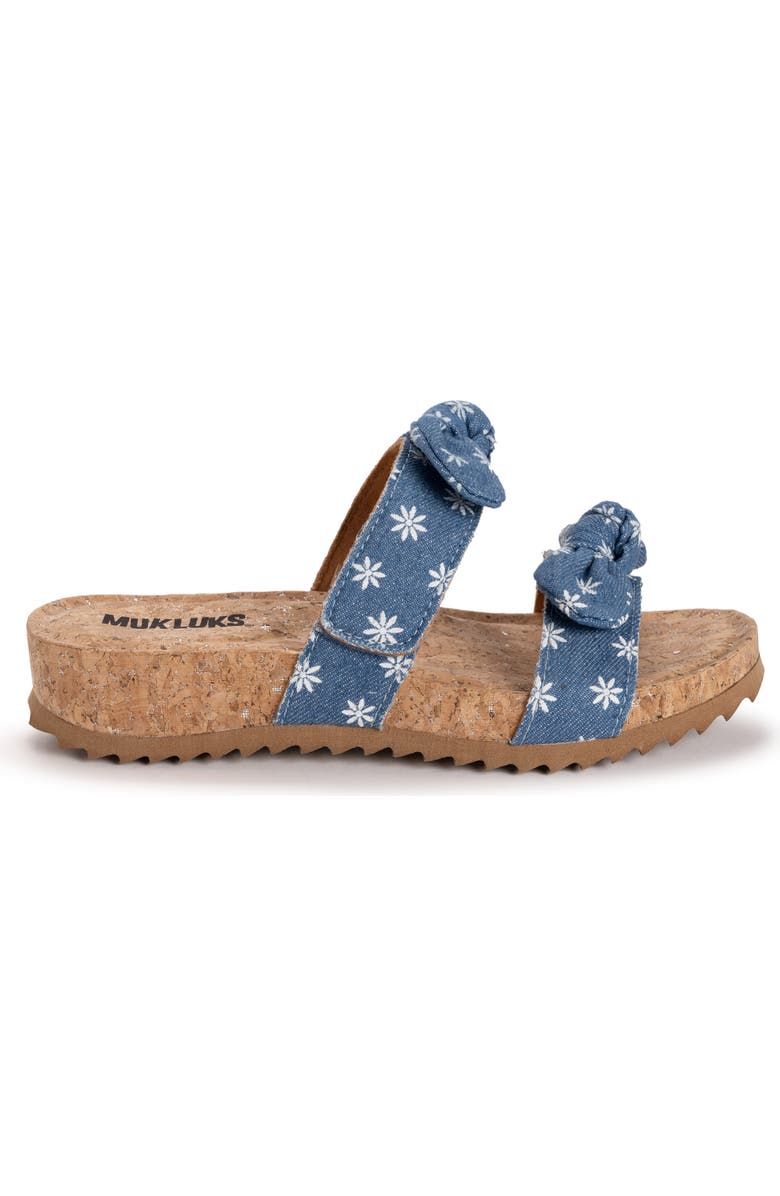 MUK LUKS Posie Platform Sandal, Alternate, color, Denim