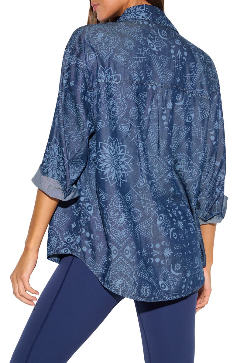 Spiritual Gangster Mandala Spirit Haven Shirt, Alternate, color, Indigo