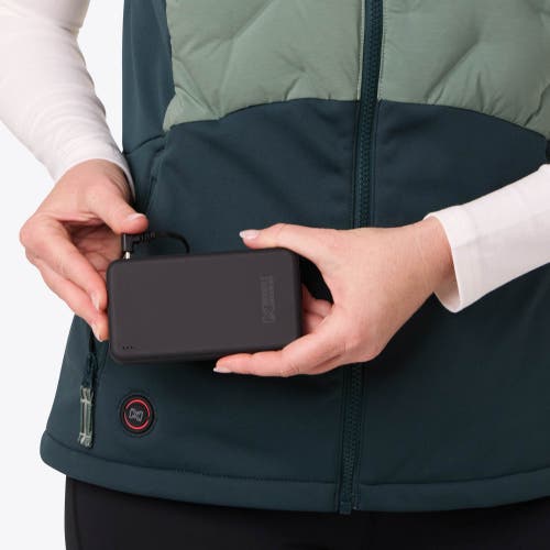 Mobile Warming Natural Down Hybrid Heated Vest In Multi