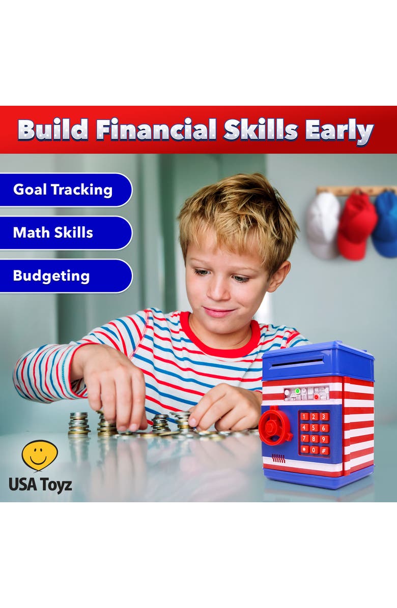 USA Toyz All-American Electronic Piggy Bank, Alternate, color, Red, White And Blue