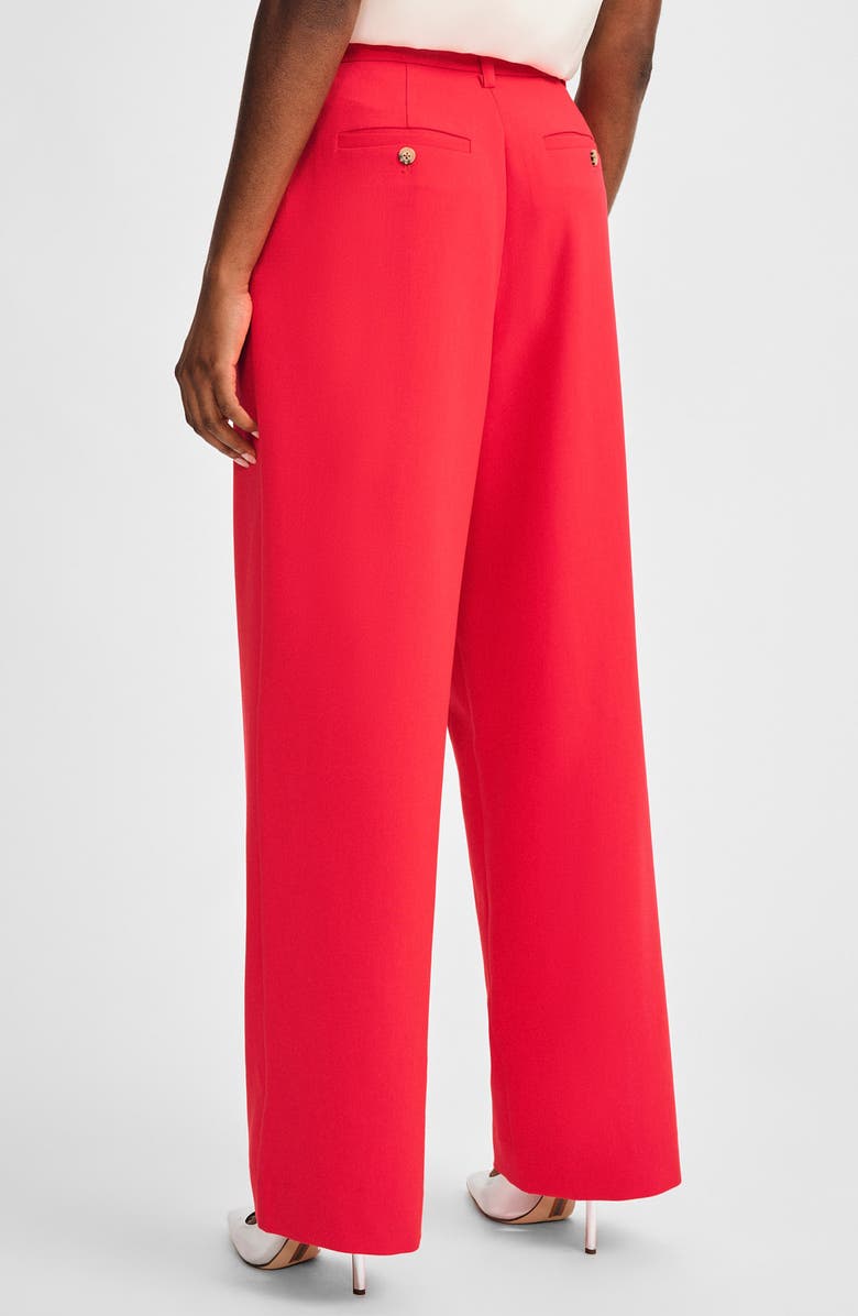Isaac Mizrahi New York Pleated Wide Leg Pants, Alternate, color, Pink