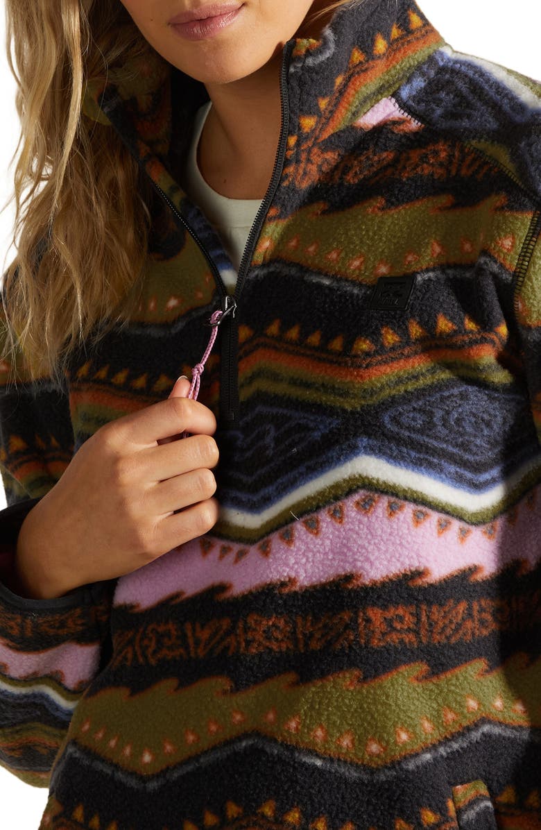 Billabong Boundary Water Repellent Quarter Zip Fleece Jacket, Alternate, color, 