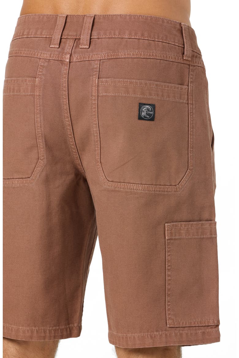 OG Double Knee Cotton Canvas Carpenter Shorts, Alternate, color, CAROB BROWN