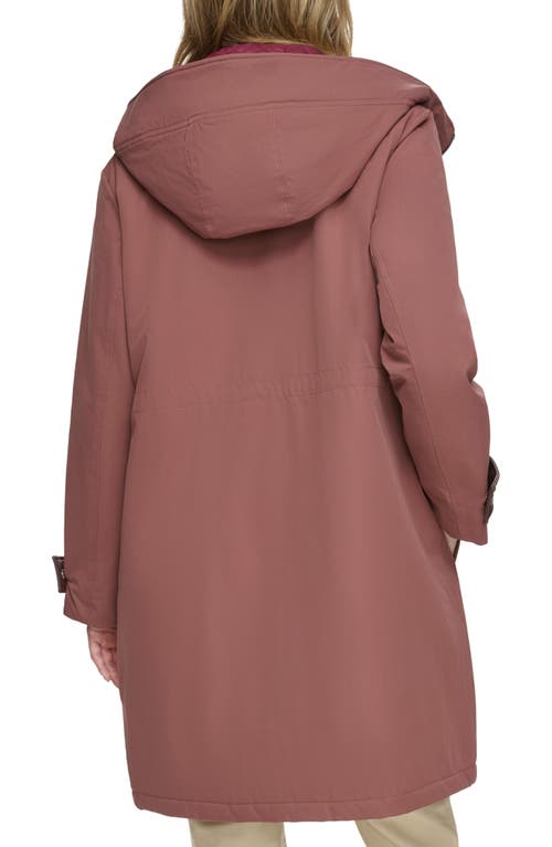 Andrew Marc Water Resistant Hooded Jacket In Fig