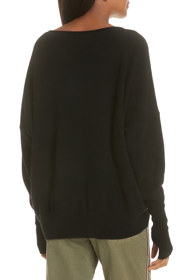 Odeya Cashmere Sweater, Alternate, color, BLACK