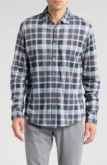 Coastaoro Plaid Long Sleeve Knit Shirt